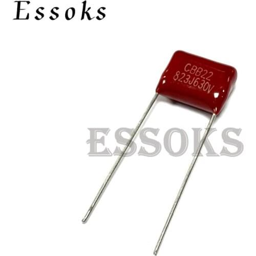 10PCS 630V823J 0.082UF Pitch 10mm 82NF 630V 823 823J CBB Polypropylene film capacitor