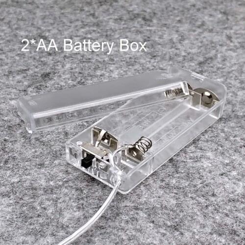2 AA Battery Holder Box Case with Switch New 2 AA 2A Battery Holder Box Case with Switch