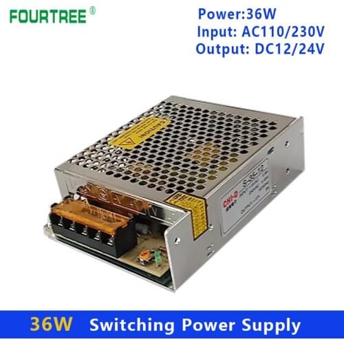 35W Switching Power Supply Light Transformer AC 110V 220V To DC 12V/3A 24V/1.5A Power Supply Source Adapter S-25-12 S-25-24