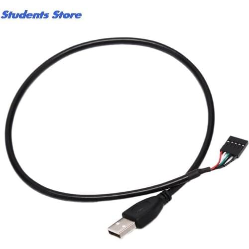 50cm USB 2.0 Type A Male to 5 Pin Female Header Motherboard Adapter Cable