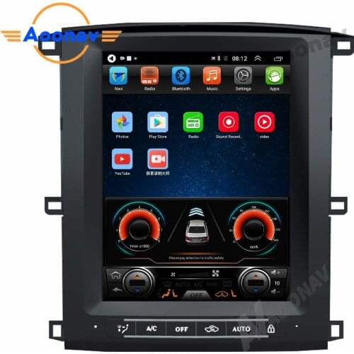 2din android car radio multimedia player For-TOYOTA LAND CRUISER LC100 2002-2007 car stereo auto radio head unit tesla style