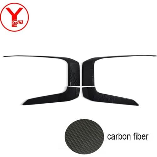 Fit For Mitsubishi L200 Triton 2019 2020 2021 ABS Carbon Fiber Front Side Bumper Cover Trim Front Under Cover lower Lip Bumper