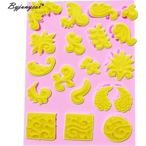 Byjunyeor M313 Retro Relief UV Resin Silicone Mold Fondant Chocolate Candy Lollipop Crystal Epoxy Soft Clay Bake Tool