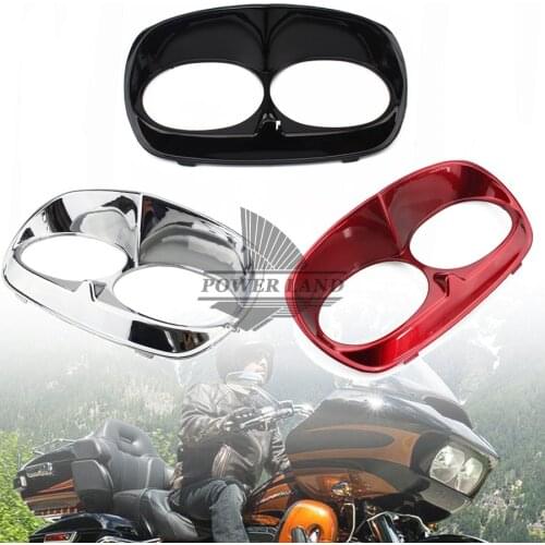 Black Bad Boy Eagle Hawk Sharp Style Headlight Cover Headlight Bezel Scowl Outer Fairing For Harley Road Glide Roadglide 1998-13