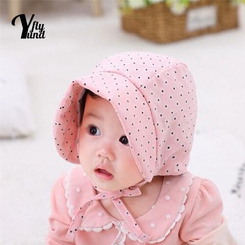 Yundfly Lovely Flower Pattern Childrens Sunscreen Ear Protection Court Hat Soft Comfortable Cotton Infant Cap Print Baby Bonnet