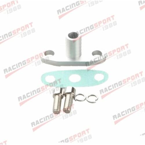 For T3 T3/T4 T04 GT40-GT55 Aluminum 5/8" Male Neck Oil Drain Turbo Flange Kit
