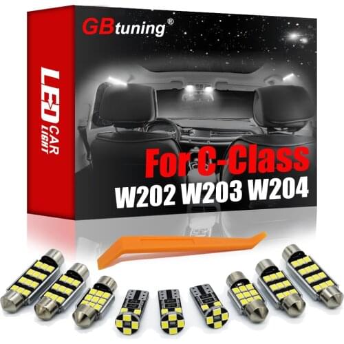 GBtuning No Error LED For Mercedes Benz C Class W202 W203 W204 W205 S203 S204 C203 C204 Vehicle Lamp Interior Light Parts Kit