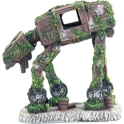 Hot Aquarium Decoration Fish Tank Landscaping Decoration Robot Dog Shape Resin Decoration 14X15X8.5cm