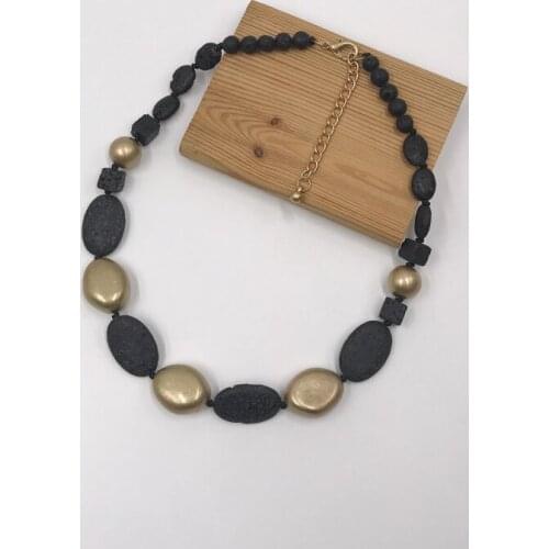 Kara&Kale Boho Fashion Jewelry Gothic Collar Necklace Rope CCB&Natural Stone Beads Earthy Collares Necklace Women Accessories