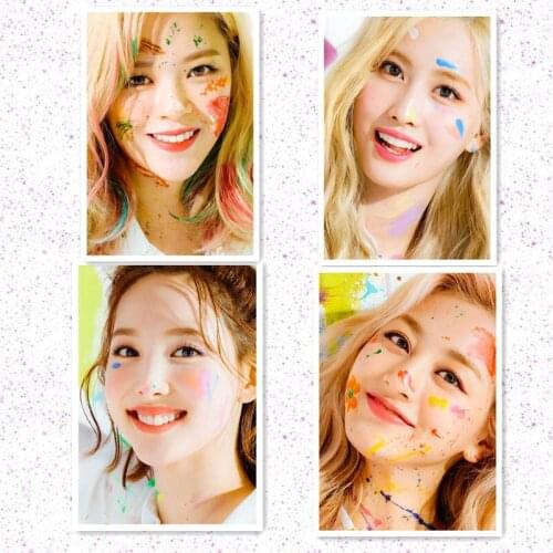 KPOP Twice Japanese Album Fanfare Pasteable Photo Poster Mina Momo Tzuyu Wall Sticker Room Decor For Fans Collection G6