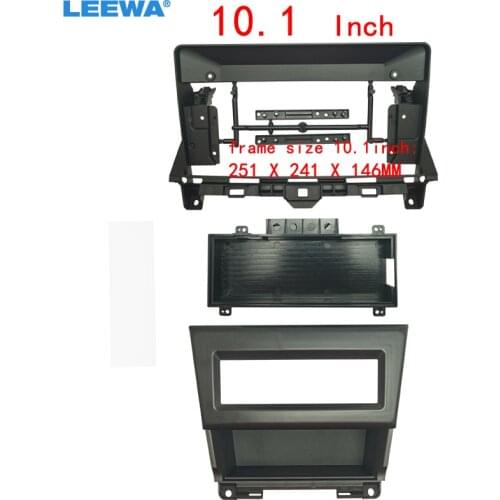 LEEWA Car Audio Radio 10.1" Big Screen 2DIN Fascia Frame Adapter For Honda Accord 08-13 DVD Player Dash Fitting Panel Frame Kit
