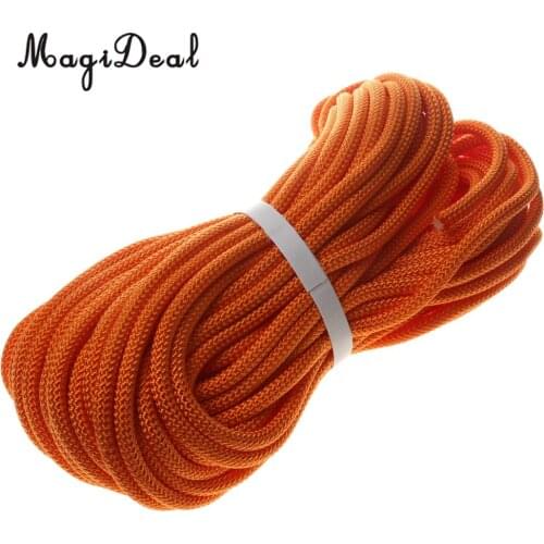 MagiDeal 1200 KG Climbing Safety Sling Rappelling Rope Auxiliary Cord 30m Orange Wall Climbing Caving Mountaineering Accessories