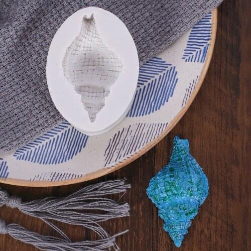 Cute Conch Shape Ocean Fondant Cake Decoration Silicone Mold Candy Cake Molds Gum Paste Baking Molds DIY Chocolate Mould