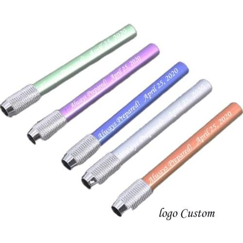 Customizable logo Metal Single Head Spiral Pencil Extender Pen Growth Extension Pen Holder Extension Rod Student Cap Extender