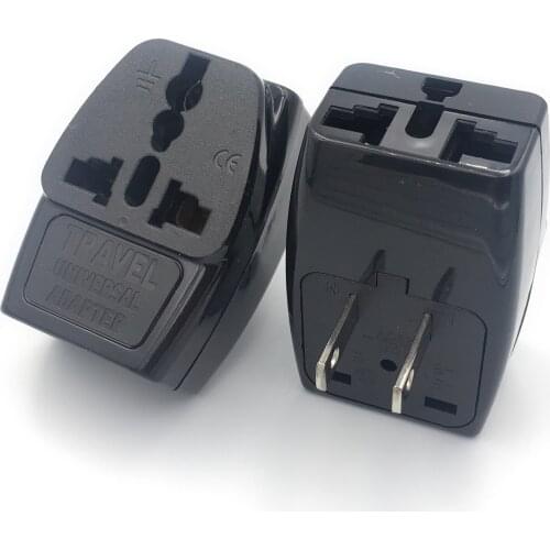US Travel Adapter (Type A), Convert Universal Socket To 2-flat Pins Japan America Philippines Power Plug 1To 3 Receptacle Outlet