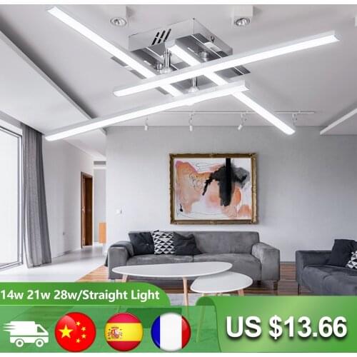 Ceiling Lamp Led Modern 14w 21w 28w Straight Light Warm Cold Lighting luminar Kitchen Ceiling Lights For Bedroom Living Room