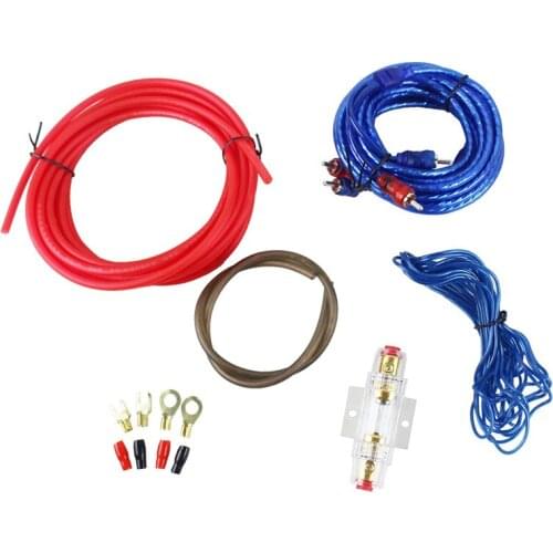 Car Audio Wire Wiring Amplifier Subwoofer Speaker Auto 8GA Power Cable Fuse Holder 1500W Car Electronic Installation Accessories
