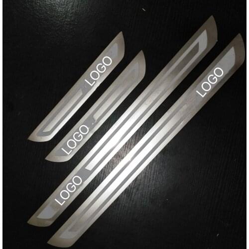 Car-styling Stainless Steel Side Door Scuff Plate Door Sill Trim Fit Car accessories For Skoda Octavia 7 2007-2015