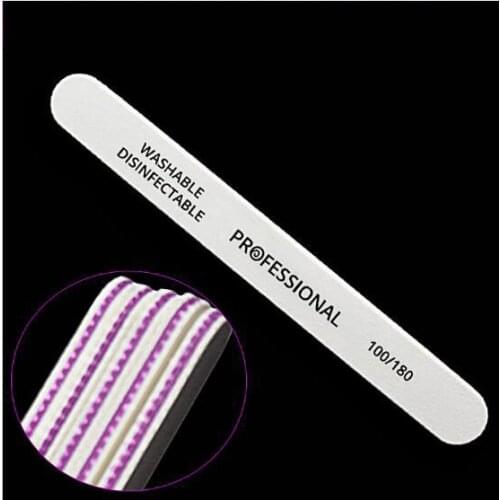 100 pcs/lot high quality salon nail file 100/180 white emery board nail art tool manicure tool professional nail file