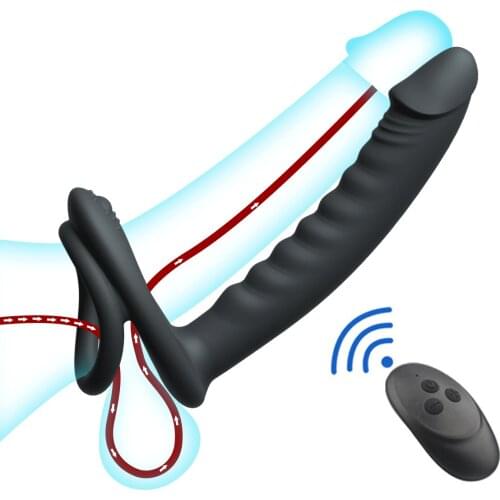 2021 Vibrating Penis Ring Men Delay Ejaculation Cock Ring G-Spot Clitoris Stimulater Strapon Dildo Vibrator Sex Toys For Couples