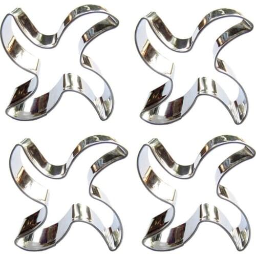 Wind wheel shape 4 piece biscuit cutting molds, baking tools, cake decorating soft candy tools