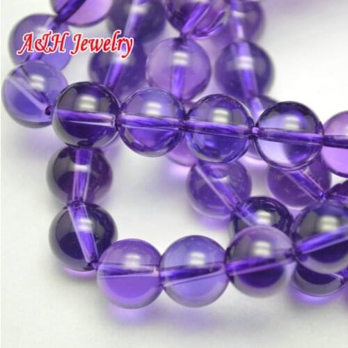 5pcs Super High Quality Synthesis Purple Stone 6~8mm Round Beads Fashion Women Jewelry Making Materials