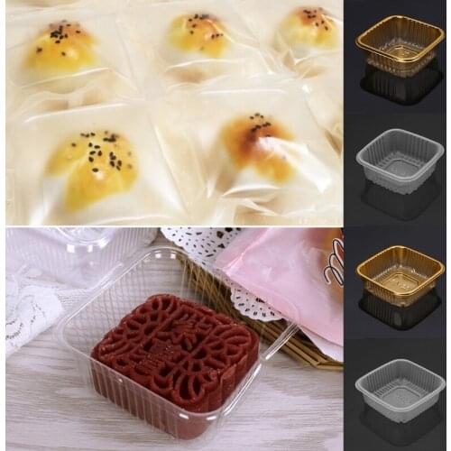 50g 100g Square Moon Cake Trays Mooncake Package Box Container Holder 100Pcs