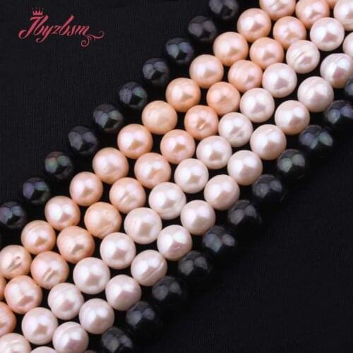 8.5-10mm Cultured Freshwater Pearl Round Ball Loose Natural Stone Beads For Jewelry Making DIY Bracelet Necklace Strand 15"