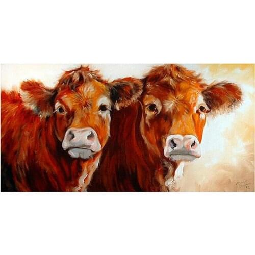 Large 5d Diy Rhinestones of Pictures Diamond Painting"Highland Cow cattle" Diamond Embroidery Full Square Home Decor C553