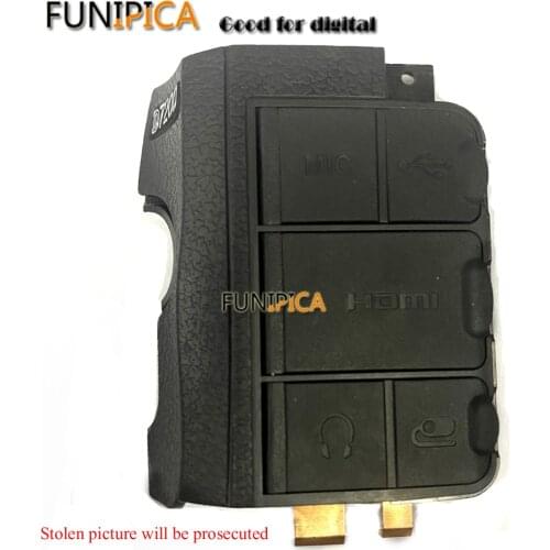 For Nikon D7200 USB Cover Shell with MIC Rubber Camera Replacement Unit Repair Part