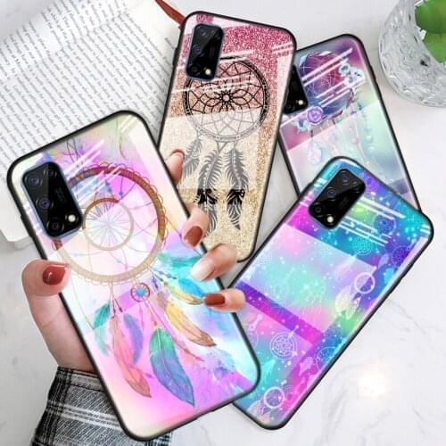 Tempered Glass Cover Dream Catcher Mandala For OPPO A9 2020 A52 Find X2 Lite Realme 7 7i 6 5 Pro C3 XT Phone Case Shell