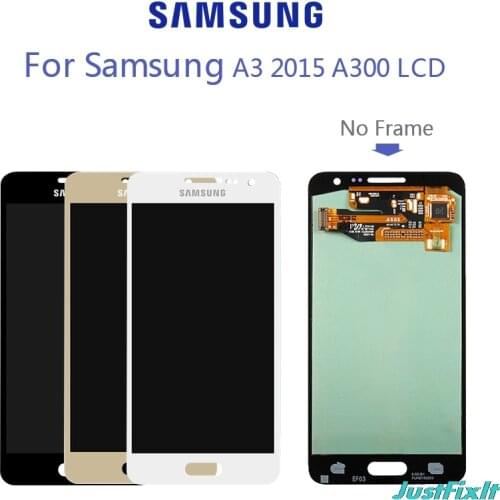 For SAMSUNG Galaxy A3 2015 A300H A300F A300FU LCD Display Super AMOLED LCD Touch Screen Digitizer Replacement 4.5
