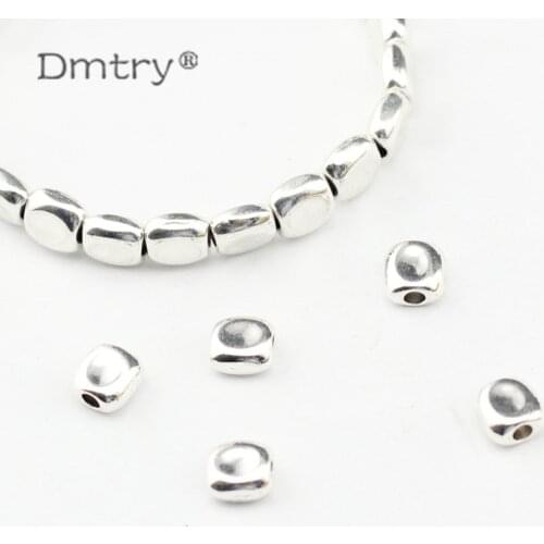 Dmtry 50g/lot Wholesale Antique Silver Square Spacer Beads DIY Handmade For Jewelry Making Findings Accessories Supplier LC0037