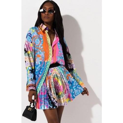 2019 New African Print Elastic Bazin Baggy Skirts Rock Style Dashiki SLeeve Famous Suit For Lady/women Shirt And Skirts 2pcs/se