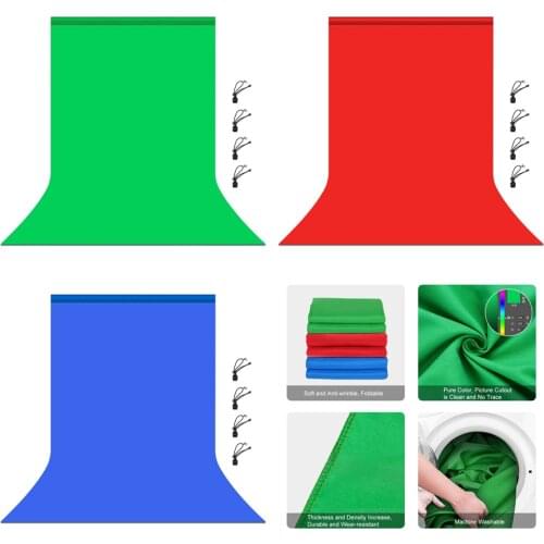 2Mx1M/2M/3M Photography Photo Studio Simple Background Backdrop Polyester Cotton Solid Color Green Screen Chromakey Background