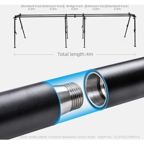 Greenbull BX300 Extended Track 32 * 800mm Load-Bearing Aluminum Alloy SLR Camera Pan-Tilt Slide
