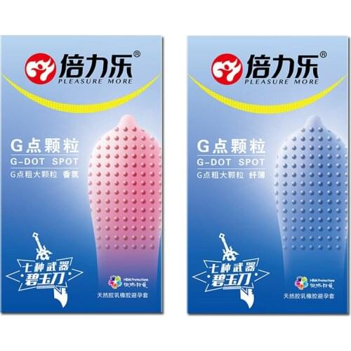 HoozGee Big Particle G-DOT Condom Penis Sleeve With Studs Lubricated Condoms for Man Contraception Sex Products 10 Pcs/Lot