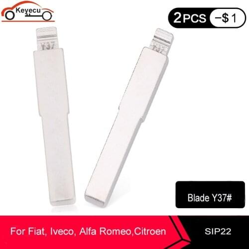 KEYECU 20 Pcs/lot KEYDIY Universal Remotes Key Flip Blade Y37# SIP22 for Fiat, Iveco, Alfa Romeo,Citroen