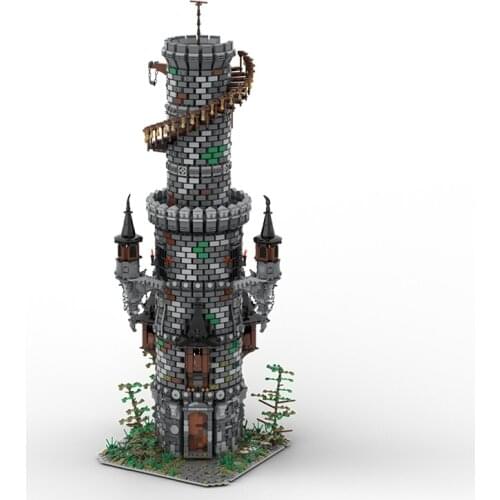 9555 PCS MOC Toys Game Series City Street Scene Magic Wizards Tower Building Blocks Modular Construction Block Model