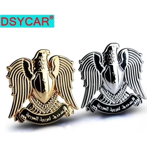 DSYCAR 1Pcs 3D Metal eagle Car Side Fender Rear Trunk Emblem Badge Sticker Decals for JEEP Dodge BMW Nissan Audi VW Ford Honda