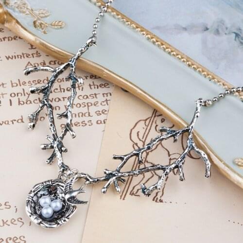 Doreen beads handmade necklace dim swallow birds nest branch branch necklace jewelry gift