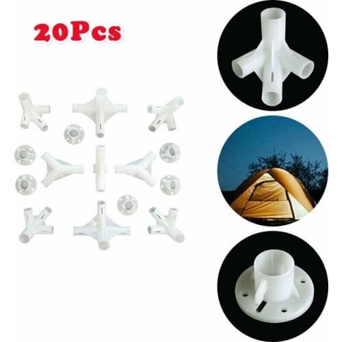 20Pcs Set 25/19mm Spare Parts for 3x9m Gazebo Awning Tent Feet Corner Center Connectors Parts Tent Outdoor Camping Accessories