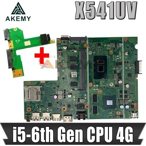 New laptop Motherboard For Asus F541U R541U X541U X541UV X541UVK X541UJ Mainboard 4G RAM i5-6th gen GT940M/GT920M 2G +Free Board