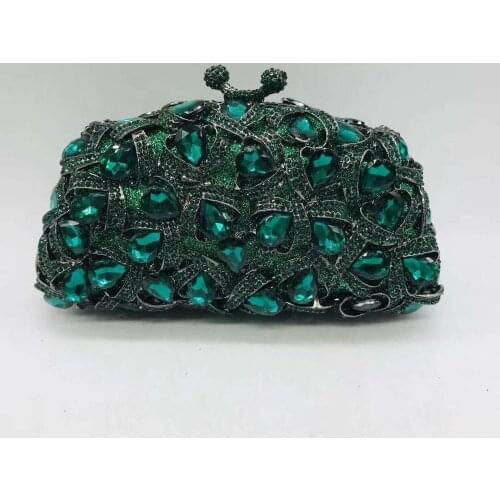 Latest style Women Crystal diamond Clutch purse Evening Bags Hollow Out Wedding Party clutches bags Shoulder Handbag and Purse