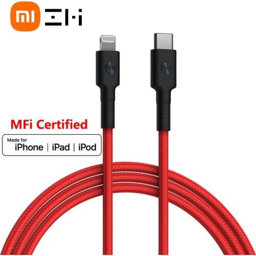 Original ZMI MFI certified usb c to lightning charging cable for iPhone 11 xs xr 8 7 6 apple ipad fast charger PD 18W 3A 30cm 1m