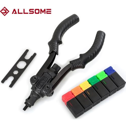 ALLSOME Professional Rivet Setter Kit Hand Threaded Rivet Nut Tool with 6 Metric Mandrels M3 M4 M5 M6 M8 M10 HT2886