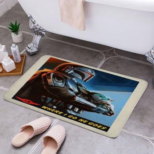 Where I go he goes 3D Print Doormats Rectangle Non-Slip DoorMat Bedroom Kitchen Entrance Print Door rugs Dropshipping