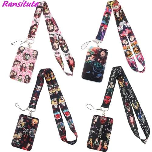Ransitute R1877 Cool Anime Figure Neck Strap Lanyards Keychain Holder ID Badge Holder Hang Rope Lanyard Key Chain Friend Gifts