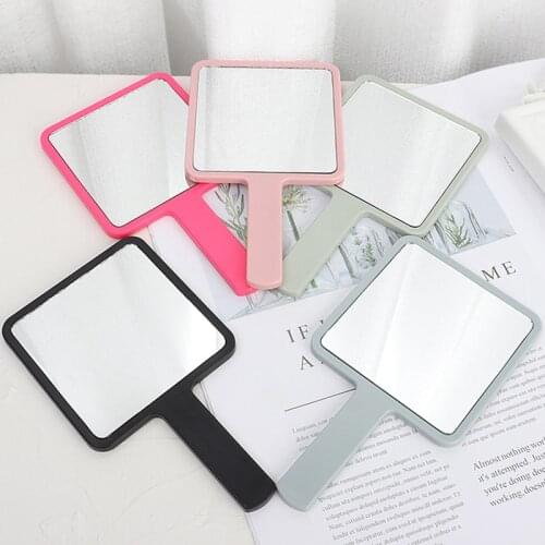 Handheld Makeup Mirror Square Makeup Vanity Mirror with Handle Hand Mirror Compact Mirrors Cosmetic Mirror for Women