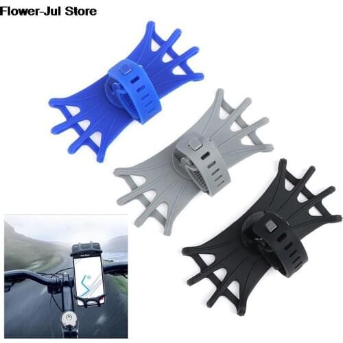 Universal Bicycle Phone Holder Silicone Motorcycle Handlebar Phone Stand Mount Can Rotate 360 Degrees